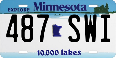 MN license plate 487SWI