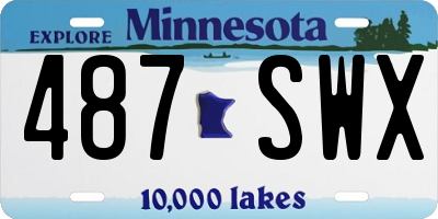 MN license plate 487SWX