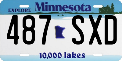 MN license plate 487SXD