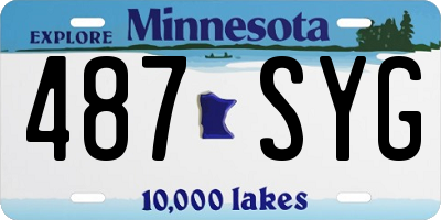 MN license plate 487SYG