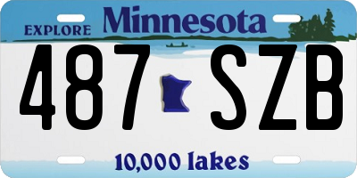MN license plate 487SZB