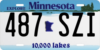 MN license plate 487SZI
