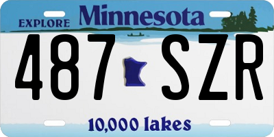 MN license plate 487SZR