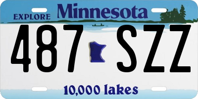 MN license plate 487SZZ