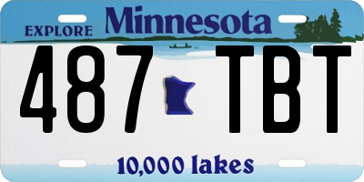 MN license plate 487TBT
