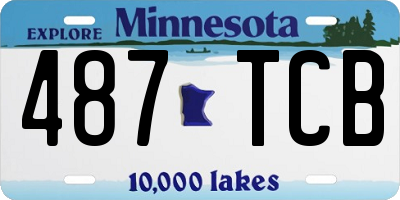 MN license plate 487TCB