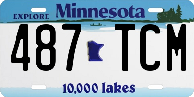 MN license plate 487TCM