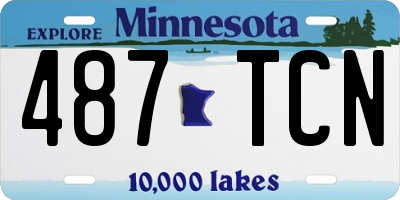 MN license plate 487TCN
