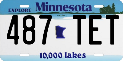 MN license plate 487TET