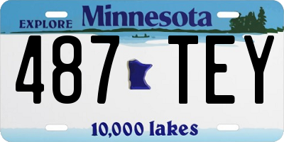 MN license plate 487TEY