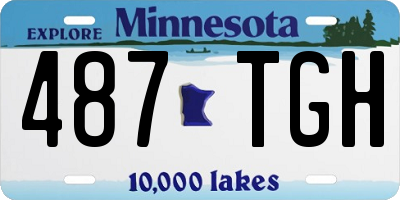 MN license plate 487TGH