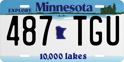 MN license plate 487TGU