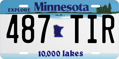 MN license plate 487TIR