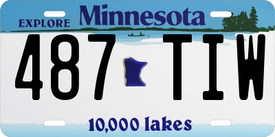 MN license plate 487TIW