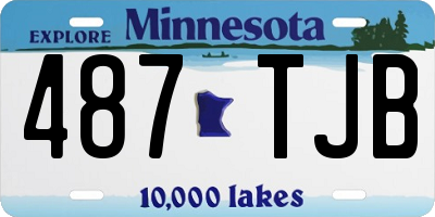 MN license plate 487TJB
