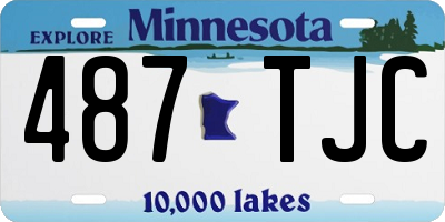 MN license plate 487TJC