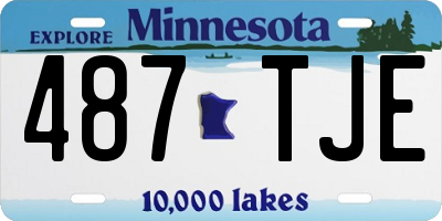 MN license plate 487TJE