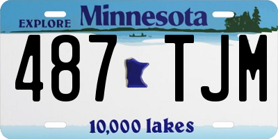 MN license plate 487TJM