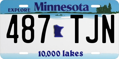 MN license plate 487TJN