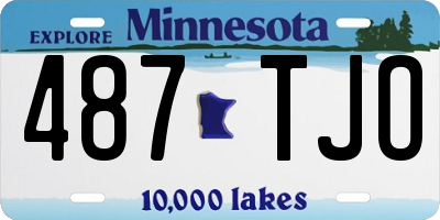 MN license plate 487TJO