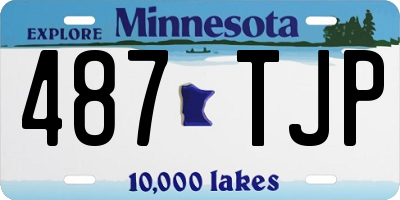 MN license plate 487TJP