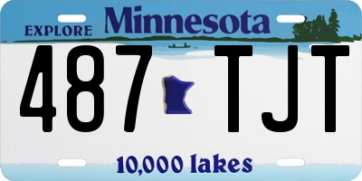 MN license plate 487TJT