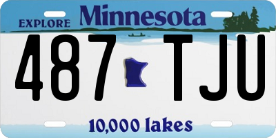 MN license plate 487TJU