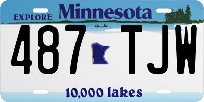 MN license plate 487TJW