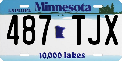 MN license plate 487TJX