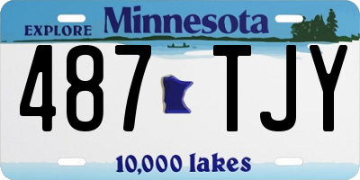 MN license plate 487TJY