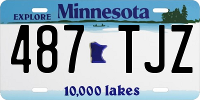 MN license plate 487TJZ