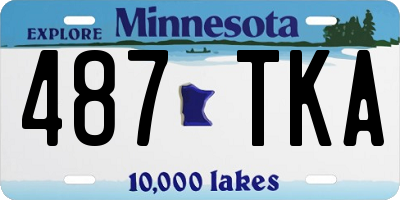 MN license plate 487TKA