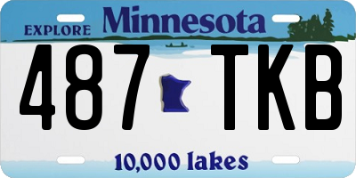 MN license plate 487TKB