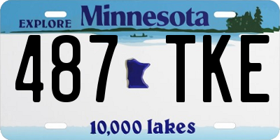 MN license plate 487TKE