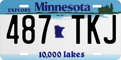 MN license plate 487TKJ
