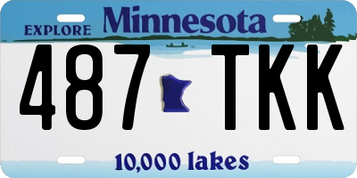 MN license plate 487TKK