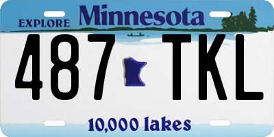 MN license plate 487TKL