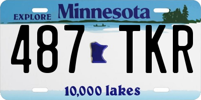MN license plate 487TKR
