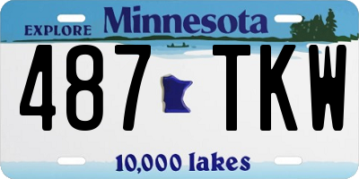 MN license plate 487TKW