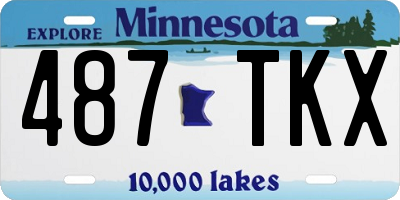 MN license plate 487TKX