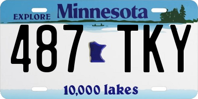 MN license plate 487TKY