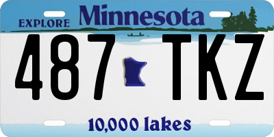 MN license plate 487TKZ