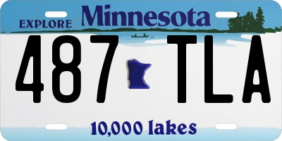 MN license plate 487TLA