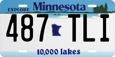 MN license plate 487TLI