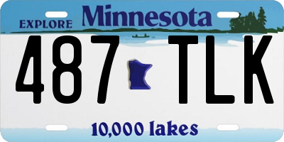 MN license plate 487TLK