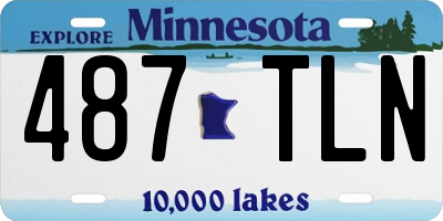 MN license plate 487TLN
