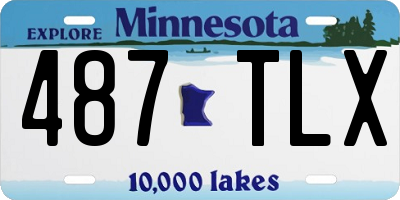 MN license plate 487TLX