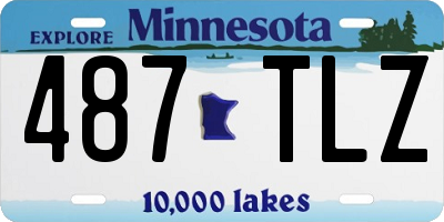 MN license plate 487TLZ