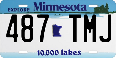 MN license plate 487TMJ