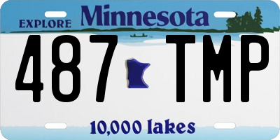 MN license plate 487TMP